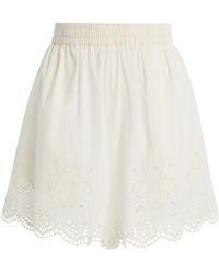 Sea - Babette Eyelet Cotton Shorts - Lyst