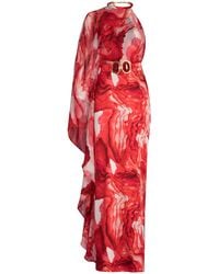 Silvia Tcherassi - Gael Printed Silk Chiffon Maxi Dress - Lyst