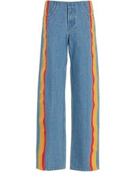Christopher Esber - Exclusive Deconstructed Rigid High-rise Straight-leg Jeans - Lyst
