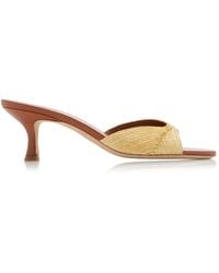 STAUD - Brigitte Raffia Mules - Lyst