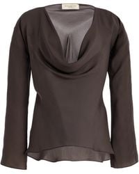 Kallmeyer - Wilka Draped Silk Blouse - Lyst