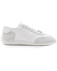 Roger Vivier - Viv Suede-Trimmed Canvas Sneakers - Lyst