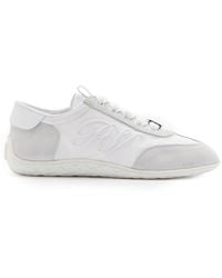 Roger Vivier - Viv Suede-Trimmed Canvas Sneakers - Lyst