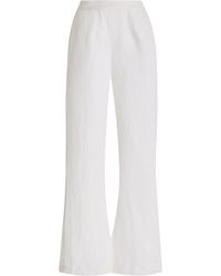 Posse - Exclusive Tia High-waisted Linen Flared-leg Pants - Lyst