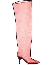 Herbert Levine - Drawing A Blank Mesh Over-The-Knee Boots - Lyst