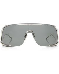 Loewe - Shield Mask-Frame Metal Sunglasses - Lyst