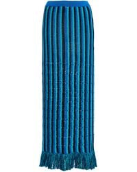 Escvdo - Misti Fringed Crocheted Cotton Midi Skirt - Lyst