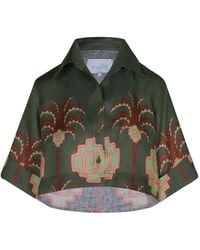 Johanna Ortiz - Cumbi Cropped Linen Shirt - Lyst