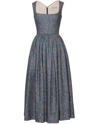 Lena Hoschek Jolene Embroidered Western Midi Dress in Black | Lyst