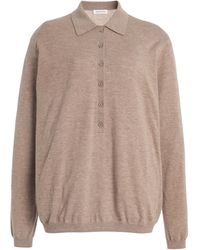 Frankie Shop - Tala Knit Wool-Blend Polo Shirt - Lyst