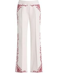 High Sport - Scroll Cotton-Blend Cropped Flared Pants - Lyst