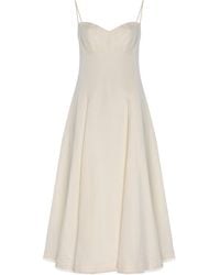 Jonathan Simkhai - Analise Linen-Blend Bustier Midi Dress - Lyst