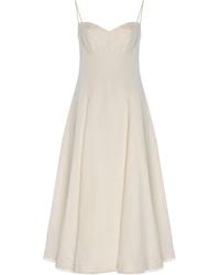 Jonathan Simkhai - Analise Linen-Blend Bustier Midi Dress - Lyst