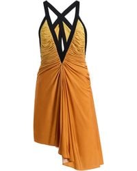 solid cross halter satin dress Xscape Evenings Women's Halter Neck Satin Trumpet Gown - Green main image 0