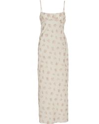 maggie embroidered midi dress