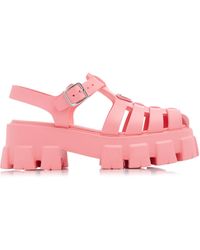 Prada Foam Rubber Sandals in Black | Lyst