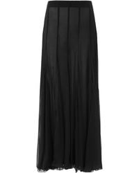 Chloé - Organic Silk Mousseline Maxi Skirt - Lyst