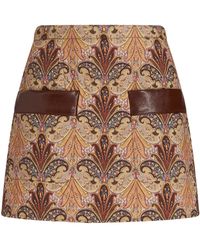 Etro - Wool-silk Mini Skirt - Lyst