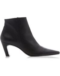Flattered Xenia Leather Ankle Boots - Black