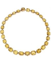 Fred Leighton One-of-a-kind Antique Citrine Riviere Necklace, Circa 1880s - Yellow
