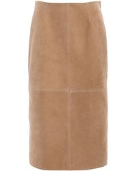 Jonathan Simkhai - Harrison Suede Midi Skirt - Lyst