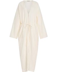 Asceno - The Lorenzo Cotton-linen Robe - Lyst