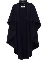 Chloé - Asymmetric Cropped Wool Cape Coat - Lyst