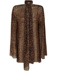 ViX - X Rhw Tammy Leopard Mesh Mini Scarf Dress - Lyst
