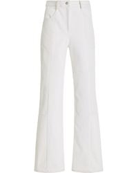 E.L.V. Denim - Paneled Cotton-blend Flare Pants - Lyst