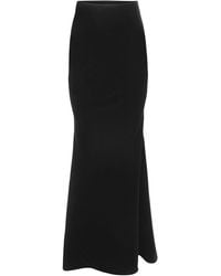 Carolina Herrera - Stretch-Velvet Maxi Trumpet Skirt - Lyst