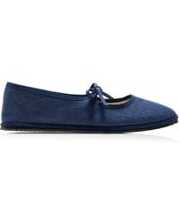 Vibi Venezia - Exclusive Brigitte Denim Mary Jane Flats - Lyst
