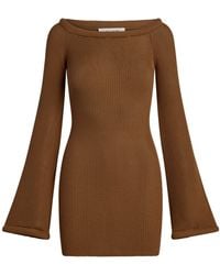 AYA MUSE - Eos Knit Silk-Cotton Mini Dress - Lyst