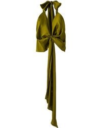 Siedres - Bertille Tie-Detailed Satin Top - Lyst