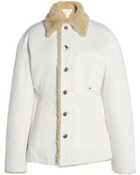 Bottega Veneta - Denim Shearling Jacket - Lyst