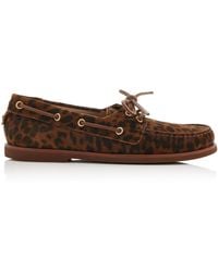Gianvito Rossi - Vandée Leopard Suede Flats - Lyst