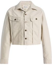 Maison Margiela - Cropped Denim Jacket - Lyst