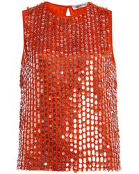 Zankov - Eleanor Beaded Silk Top - Lyst