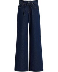 SLVRLAKE Denim - Mica Rigid Low-rise Wide-leg Jeans - Lyst