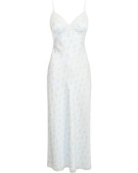 LoveShackFancy - Manuela Silk Dress - Lyst