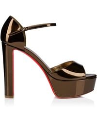 Christian Louboutin - Sandaloo 130Mm Leather Platform Sandals - Lyst