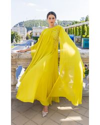 La Plain - Mossglow Embellished Chiffon Caftan - Lyst