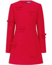 LEO LIN - Aliza Bow-Embellished Mini Dress - Lyst
