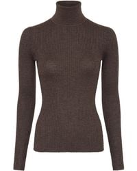 Gabriela Hearst - Peppe Wool-Silk Turtleneck Top - Lyst