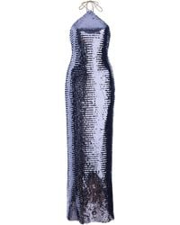 SEV - Sequined Maxi Halter Dress - Lyst