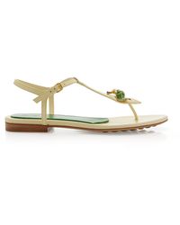 Bottega Veneta - Rana Bamboo-Detailed Leather Sandals - Lyst