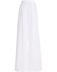 Michael Kors - Linen Crepe Wide-Leg Pants - Lyst