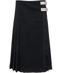 Jil Sander - Wool Midi Skirt - Lyst
