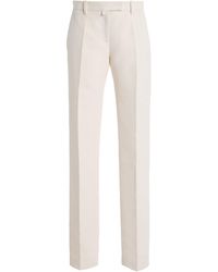 Calvin Klein - Slim Silk-Blend Straight-Leg Pants - Lyst
