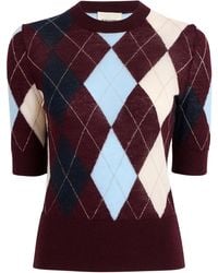 KHAITE - Anders Argyle-Knit Cashmere-Blend Top - Lyst