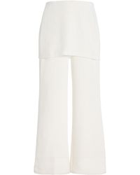 Sloan - Exclusive The Combination Crepe Flared Pants - Lyst